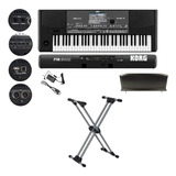 Kit Teclado Arranjador Korg Pa600 61 Teclas Midi Usb