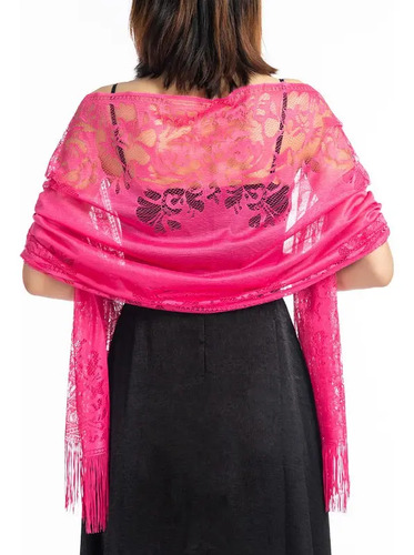 Chalina Fiesta Elegante Con Diseño De Flore En Encaje Calado | MercadoLibre
