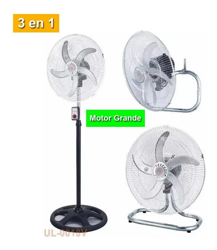 Ventilador De Pie Motor Grande Muy Potente 3 En 1 C/garantia