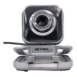 Camara Web Netmak Usb Para Pc/notebook Plateada Plegable