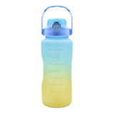 Termo Botella Motivacional 2 Litros Con Sitckers Kawaii Agua