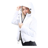 Campera Mujer Puffer Inflable Blanca 