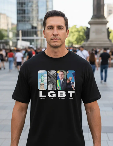 Camiseta Masculina Estampada Bolsonaro Presidente Trump