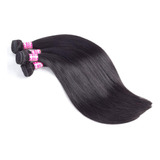 Cabello Humano Natural Mega Hair Straight En Pantalla, 25 Cm