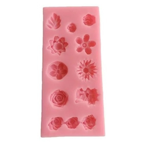 Molde Silicona Flores Hojas Mini Guarda Porcelana Repostería