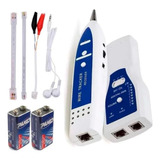 Kit Localizador De Cabos Rj11 Rj45/zumbidor + Testador 