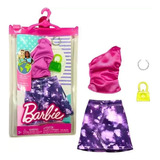 Conjunto Para Barbie Ropa Cartera Collar Original Mattel