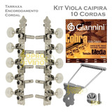 Kit Viola Caipira Tarraxa Cordas Md Cordal Giannini Deval 1n