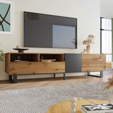 Huahome Modern Stand For 80 Tv With Double Storage Space, M.