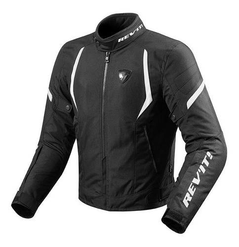 Campera Moto Revit Jupiter 2 Negro Blanco Cordura Bamp Group