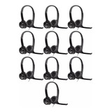 Auricular Head Set Logitech Clear Comfort Usb H390 Pack X10 Color Negro