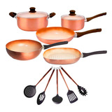 Set 10 Pz Olla Cacerola Sarten Bifera Wok Cerámica Utens Bz3