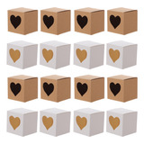 Cajas De Papel Kraft En Forma De Corazón, Caja De Cartón, 60