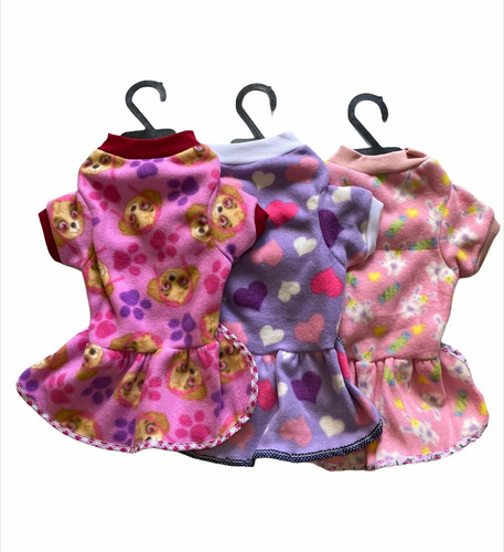 Kit 3 Vestidos Roupas Soft Pet Tam.6 Para Cachorro Cães