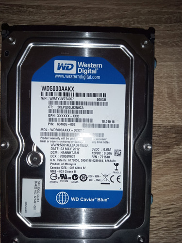 Disco Duro 500 Gb Western Digital