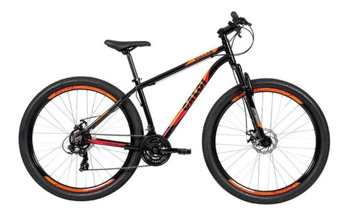 Mountain Bike Caloi Vulcan Aro 29 15  21v Freios De Disco Mecânico Câmbios Power Index Y Shimano Tourney Tz300 Cor Preto/laranja