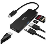 Hub Usb C, Iczi Adaptador Multipuerto 5 En 1 Thunderbolt 3 D