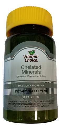 Zinc + Minerales Quelados Vitamin Choice | 30tab