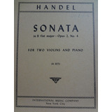 Partitura Piano E 2 Violinos Sonata In B Flat Major Handel