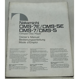 Manual Usuario Compactera Nakamichi Oms-5 Oms-7 Cd Player