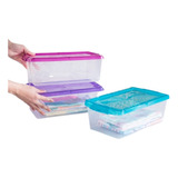 Caja Contenedora Transparente Organizadora 6l 30x10,5x16,5cm Liso