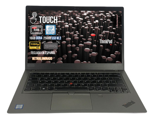 Lenovo T490s I5 8va 16 Gb 256 Ssd 14 Fhd Touch W10 Español