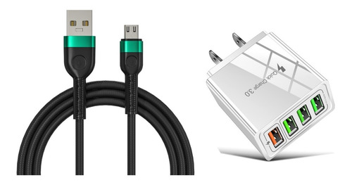 Cable Usb + Cargador Carga Rapida Compatible iPhone iPad 