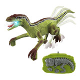 Juguete Dinosaurio Velociraptor De Control Remoto Con Luces 