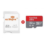 Kit Microsd 32gb Sd Wi-fi Ez-share Sim Toshiba Flashair 98mb