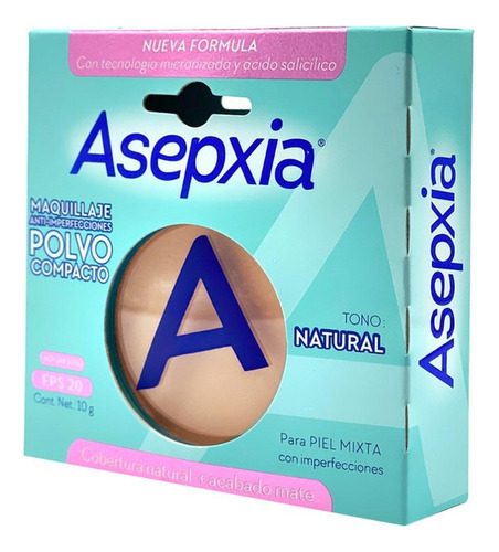 Asepxia Maquillaje Polvo Natural 10 G 