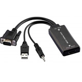 Conversor Vga M X Hdmi F C/ Áudio Multilaser Wi280