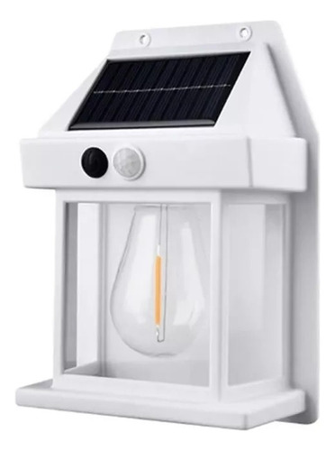 Aplique Led Solar Luz Calida 600lm Con Sensor Para Exterior 