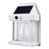 Aplique Led Solar Luz Calida 600lm Con Sensor Para Exterior 