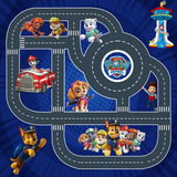 Lona Didáctica Pista De Autos Paw  Patrol 100x100cm