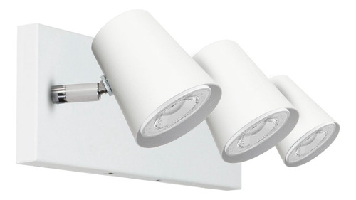 Lampara Aplique Pared Lima 3 Luces Led Cono Spot Movil Gu10 Blanco Gioluce 4890-3