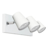 Lampara Aplique Pared Lima 3 Luces Led Cono Spot Movil Gu10 Blanco Gioluce 4890-3