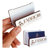 3 Porta Cartão De Visitas Mdf Laminado Personalizado Logo