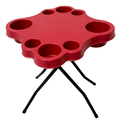 Mesa Mesinha Petisqueira Piscina Cerveja Churrasco Vermelho