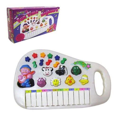 Piano Teclado Infantil Musical Educativo Sons De Animais    