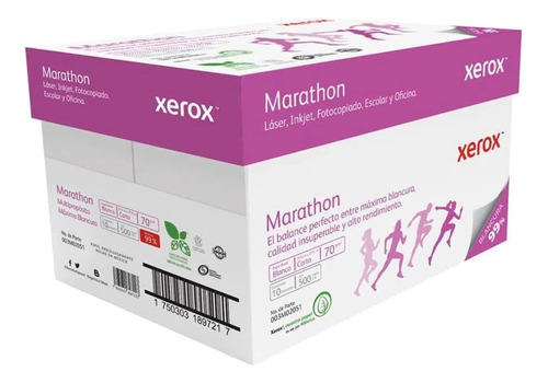 Papel Xerox Marathon Carta Bond 70g 5000 Hojas