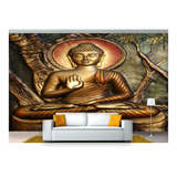 Papel De Parede Adesivo Religioso Buda Budismo 3d Rl62