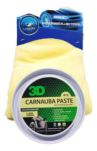 Combo 3d Paste Wax Cera En Pasta + Microfibra Premium 60x90