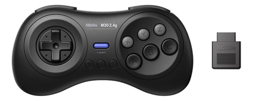 Controlador M30 De 2,4 G De 8 Bits, Para Adaptador Mega Drive + C68md, Color Negro