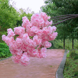 3 Ramas Flores Artificiales De Cerezo, 38 Pulgadas En Rosa