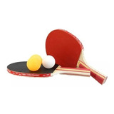 Set Juego Dos Paletas Raquetas Ping Pong + 3 Pelotas Clase B