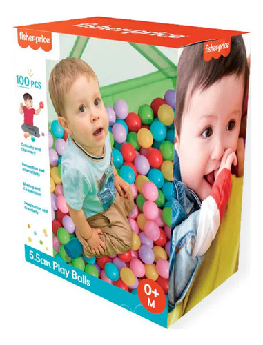 Pelotas Para Pelotero 100 Pzas De 5,5 Cm Fisher Price