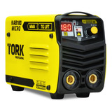 Máquina De Solda Inversora Kab Micro 180 Amperes 2 Em 1 Tork Cor Amarelo Frequência 50 Hz/60 Hz 220v