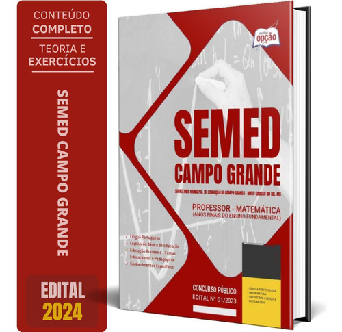 Apostila Semed Campo Grande Ms 2024 Professor Matemática