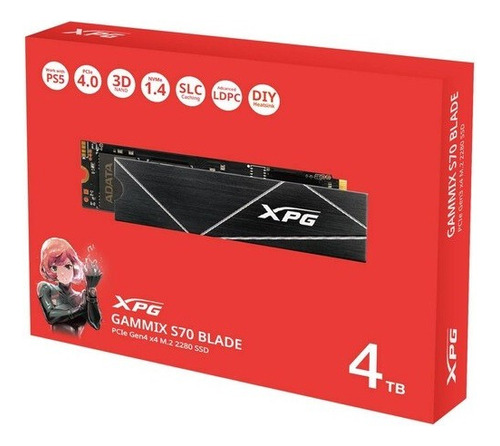 Disco Xpg Ssd Gammix S70b Blade 4tb Pciex M.2 2280 Nvme Ps5