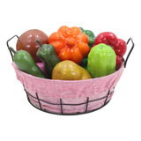 Kit Cesto Multiuso Porta Legumes Aço Inox Rosa Fruteira 25cm